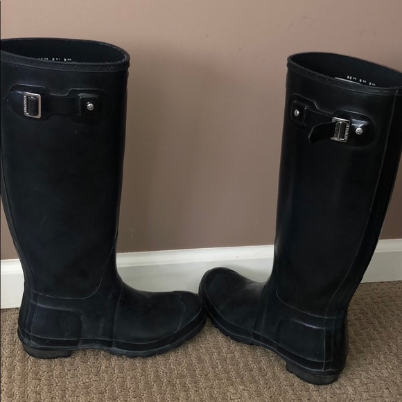 Classic black hunter tall rainboots - Picture 3 of 7